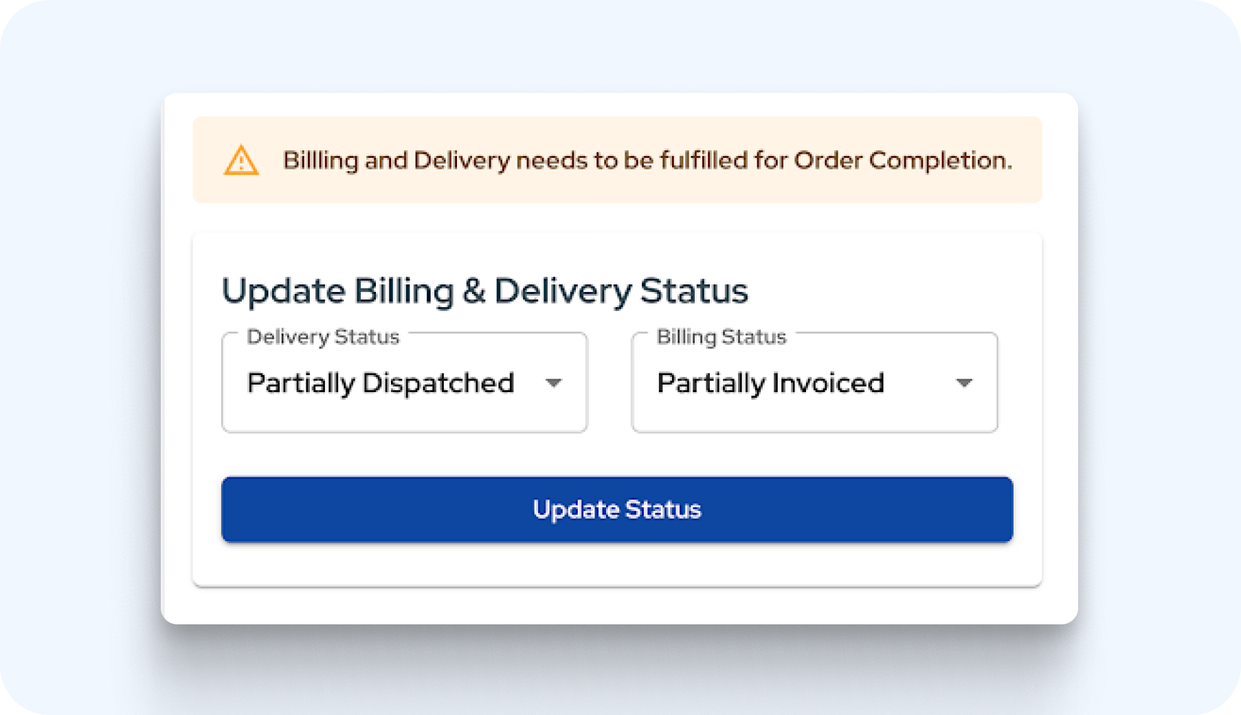Partial Delivery and Billing